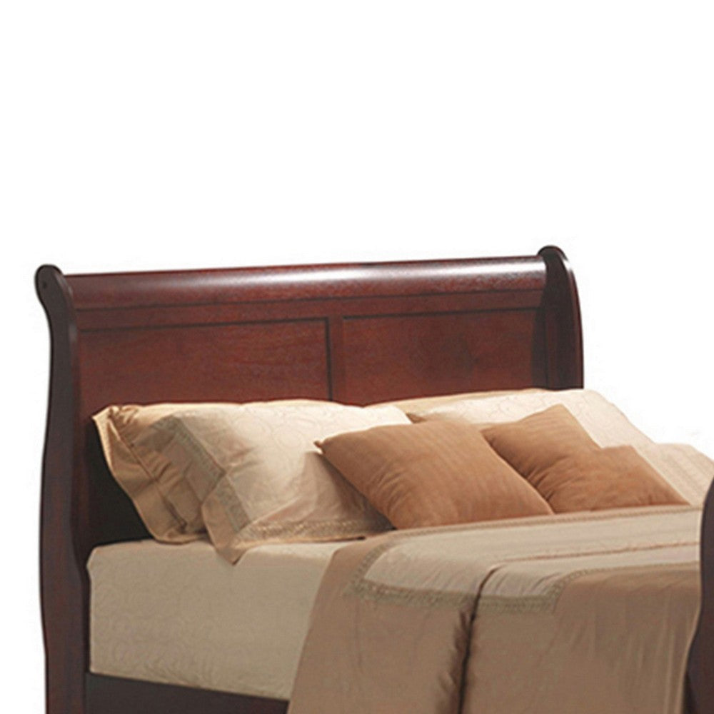 Wooden Full Size Bed with Slat Kit Brown By Casagear Home BM218624