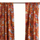 4 Piece Polyester Window Panel Set with Floral Print Multicolor By Casagear Home BM218718