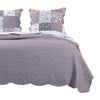 Microfiber Quilt and 1 Pillow Sham Set with Floral Prints Multicolor By Casagear Home BM218784