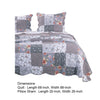 Microfiber Quilt and 1 Pillow Sham Set with Floral Prints Multicolor By Casagear Home BM218784