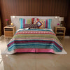 Tribal Print Full Quilt Set with Decorative Pillows, Multicolor By Casagear Home