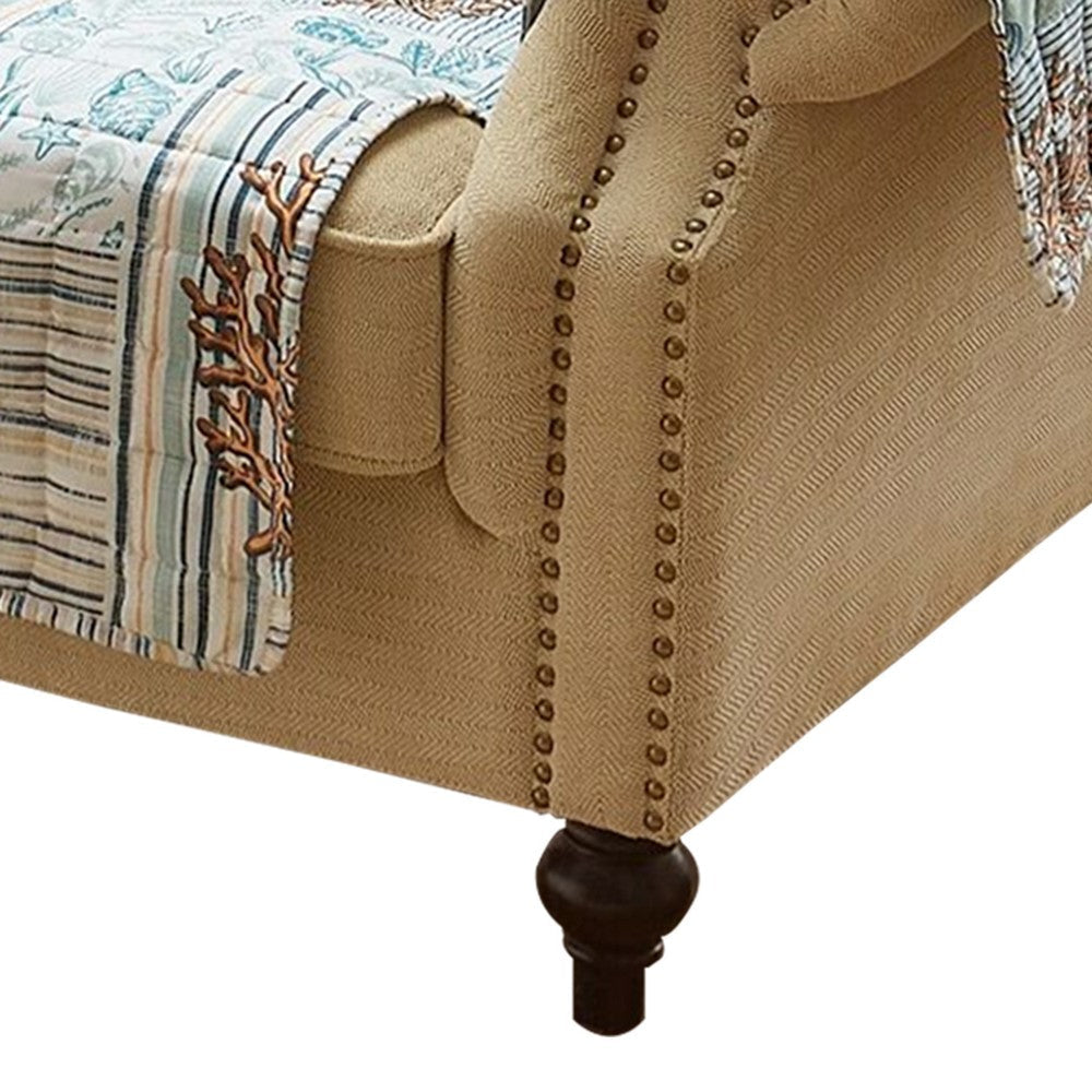 Reversible Sea Life Print Loveseat Protector with Elastic Strap Blue By Casagear Home BM218854