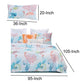 King Size 3 Piece Polyester Quilt Set with Coral Prints Multicolor By Casagear Home BM218931