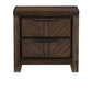 23’’ 2-Drawer Nightstand with Antique Handles Brown By Casagear Home BM219013