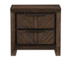 23’’ 2-Drawer Nightstand with Antique Handles Brown By Casagear Home BM219013