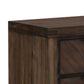 23’’ 2-Drawer Nightstand with Antique Handles Brown By Casagear Home BM219013