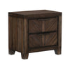 23’’ 2-Drawer Nightstand with Antique Handles Brown By Casagear Home BM219013