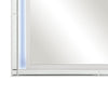 Contemporary Style Beveled Edge Mirror with LED Light White and Silver By Casagear Home BM219063