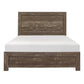 Rustic Panel Design Wooden Queen Size Bed Brown By Casagear Home BM219066