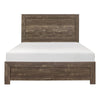 Rustic Panel Design Wooden Queen Size Bed Brown By Casagear Home BM219066