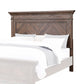 Molded Eastern King Headboard with Herringbone Pattern, Brown By Casagear Home