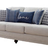 Fabric Upholstered Sofa with Sloped Armrests and Turned Legs Light Gray By Casagear Home BM219559