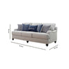 Fabric Upholstered Sofa with Sloped Armrests and Turned Legs Light Gray By Casagear Home BM219559