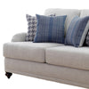 Fabric Upholstered Loveseat with Sloped Armrests and Turned Legs,Light Gray By Casagear Home BM219560