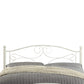 Metal Full Size Platform Bed with Scrollwork Details White By Casagear Home BM219738