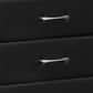 46.5 5-Drawer Leatherette Chest with Bar Handles Black By Casagear Home BM219899