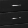 46.5 5-Drawer Leatherette Chest with Bar Handles Black By Casagear Home BM219899