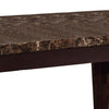 Rectangular Faux Marble Top Dining Table Espresso Brown By Casagear Home BM219901