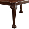 Wooden Extendable Leaf Dining Table with Cabriole Legs Dark Brown By Casagear Home BM219908