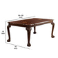 Wooden Extendable Leaf Dining Table with Cabriole Legs Dark Brown By Casagear Home BM219908