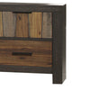 Plank Style 2 Drawer Wooden Nightstand with Metal Bar Handles Brown By Casagear Home BM220027