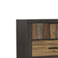 Plank Style 6 Drawer Wooden Dresser with Metal Bar Handles Brown By Casagear Home BM220028