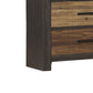 Plank Style 6 Drawer Wooden Dresser with Metal Bar Handles Brown By Casagear Home BM220028