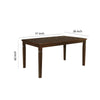 60’ Rectangular Wooden Dining Table with Tapered Legs Oak Brown By Casagear Home BM220101