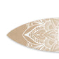 Wooden Surfboard Wall Art with Medallion Print Brown and White By Casagear Home BM220213