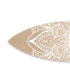 Wooden Surfboard Wall Art with Medallion Print Brown and White By Casagear Home BM220213