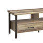 59 Inch Wooden TV Console with 2 Storage Drawers and Open Shelf Brown By Casagear Home BM220229