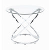 3 Piece Metal Frame Coffee Table Set with Glass Top Set of 3 Silver By Casagear Home BM220235