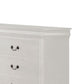 6 Drawer Wooden Dresser with Metal Hanging Pulls and Bracket Feet White By Casagear Home BM220334