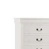 47 5-Drawer Chest with Metal Hanging Pulls White By Casagear Home BM220335