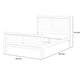 Wooden Full Bed with Panel Design Sleigh Headboard and Footboard White By Casagear Home BM220336