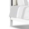 Faux Crystal Tufted Fabric Queen Headboard with Straight Legs White By Casagear Home BM220400