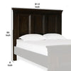 Transitional Eastern King Wooden Headboard with Panel Style Design Brown By Casagear Home BM220453