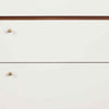 3 Drawer Wood Chest with Round Pulls and Angled Legs Small,White and Brown By Casagear Home BM220498