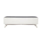 59’ Fabric Upholstered Bedroom Bench with 2 Storage Drawers White By Casagear Home BM220519