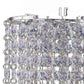 Chandelier Crystal Accented Table Lamp with Tubular Frame Chrome and Clear By Casagear Home BM220581