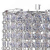 Chandelier Crystal Accented Table Lamp with Tubular Frame Chrome and Clear By Casagear Home BM220581