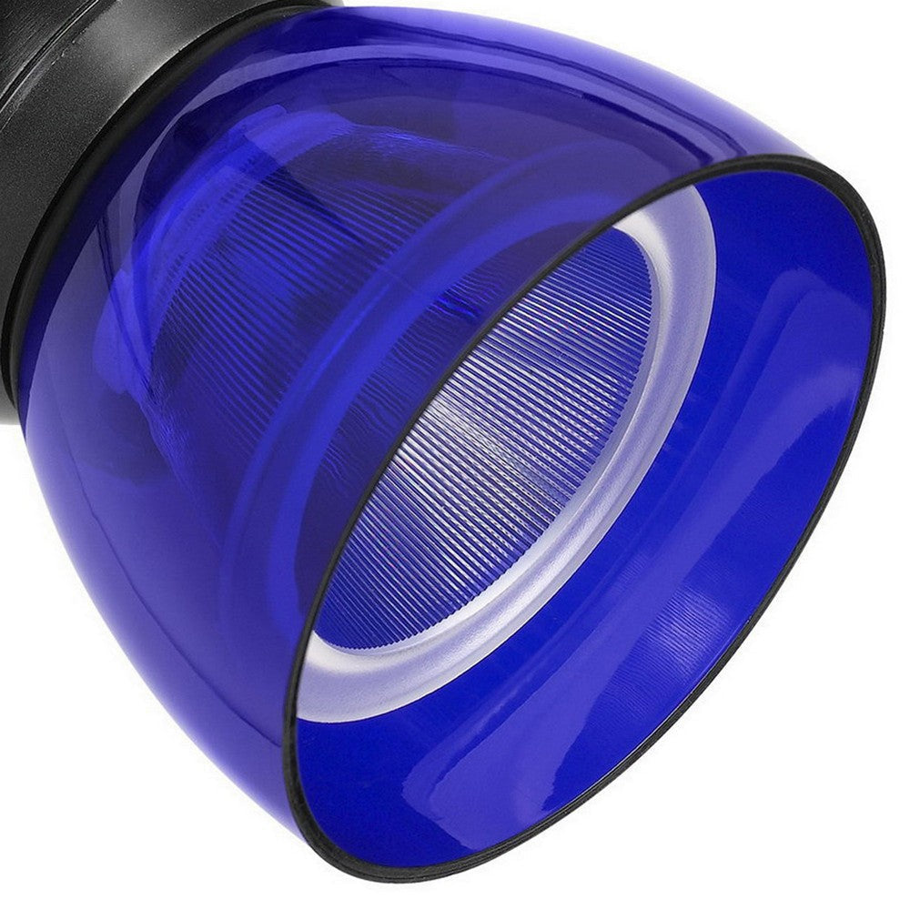 10W Integrated LED Track Fixture with Polycarbonate Head Black and Blue By Casagear Home BM220595