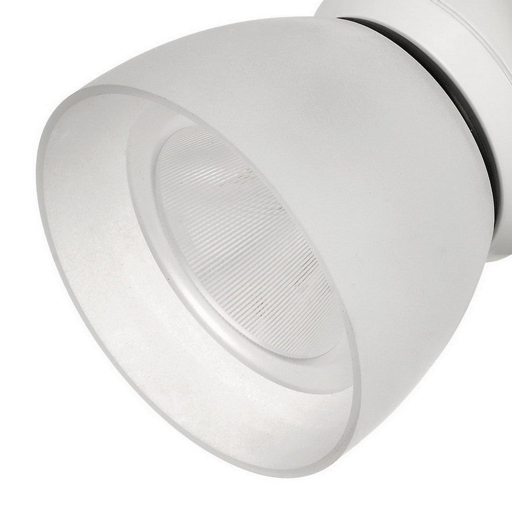 10W Integrated LED Track Fixture with Polycarbonate Head White By Casagear Home BM220640