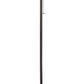 Metal Floor Lamp with Pull Chain Switch and Paper Shade Off White and Black By Casagear Home BM220649