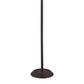 Metal Floor Lamp with Pull Chain Switch and Paper Shade Off White and Black By Casagear Home BM220649