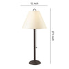 Paper Shade Metal Table Lamp with Pull Chain Switch,Set of 4,White and Black By Casagear Home BM220650