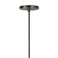 Hexagonal Metal Frame Single LED Light Pendant with Glass Diffuser Black By Casagear Home BM220652