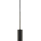 Hexagonal Metal Frame Single LED Light Pendant with Glass Diffuser Black By Casagear Home BM220652