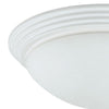 Dome Shaped Glass Ceiling Lamp with Hardwired Switch White and Clear By Casagear Home BM220713