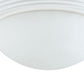 Dome Shaped Glass Ceiling Lamp with Hardwired Switch White and Clear By Casagear Home BM220713